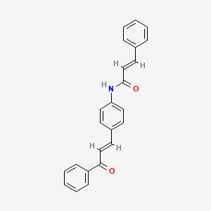 molecular formula C24H19NO2 B3826383 N-[4-(3-oxo-3-phenyl-1-propen-1-yl)phenyl]-3-phenylacrylamide 