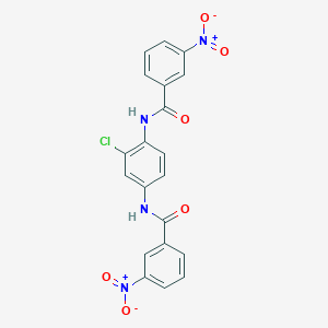 molecular formula C20H13ClN4O6 B3826405 N,N'-(2-chloro-1,4-phenylene)bis(3-nitrobenzamide) 
