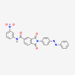 N-(3-nitrophenyl)-1,3-dioxo-2-[4-(phenyldiazenyl)phenyl]-5-isoindolinecarboxamide