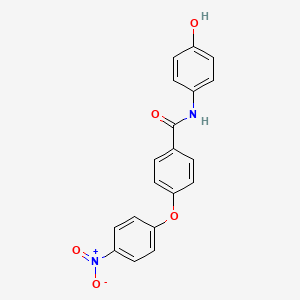 molecular formula C19H14N2O5 B3826421 N-(4-hydroxyphenyl)-4-(4-nitrophenoxy)benzamide 