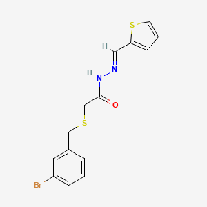 molecular formula C14H13BrN2OS2 B3826461 2-[(3-bromobenzyl)thio]-N'-(2-thienylmethylene)acetohydrazide 