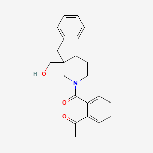 molecular formula C22H25NO3 B3826480 1-(2-{[3-benzyl-3-(hydroxymethyl)-1-piperidinyl]carbonyl}phenyl)ethanone 