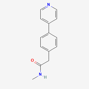 N-methyl-2-(4-pyridin-4-ylphenyl)acetamide