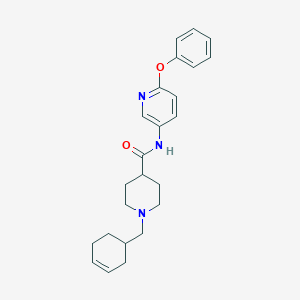 molecular formula C24H29N3O2 B3826501 1-(3-cyclohexen-1-ylmethyl)-N-(6-phenoxy-3-pyridinyl)-4-piperidinecarboxamide 