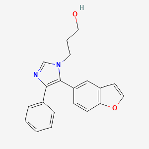 molecular formula C20H18N2O2 B3826505 3-[5-(1-benzofuran-5-yl)-4-phenyl-1H-imidazol-1-yl]propan-1-ol 