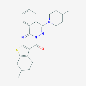 11-methyl-5-(4-methylpiperidin-1-yl)-9,10,11,12-tetrahydro-8H-[1]benzothieno[2',3':4,5]pyrimido[2,1-a]phthalazin-8-one