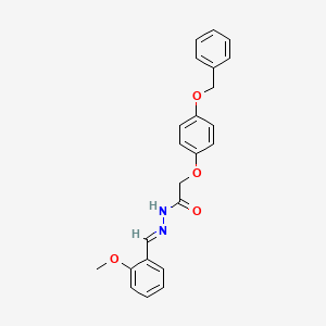 molecular formula C23H22N2O4 B3826517 2-[4-(benzyloxy)phenoxy]-N'-(2-methoxybenzylidene)acetohydrazide CAS No. 303087-42-5