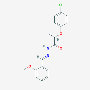 molecular formula C17H17ClN2O3 B3826527 2-(4-chlorophenoxy)-N'-(2-methoxybenzylidene)propanohydrazide 
