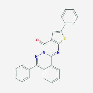 molecular formula C25H15N3OS B382654 5,10-diphenyl-8H-thieno[2',3':4,5]pyrimido[2,1-a]phthalazin-8-one CAS No. 379244-31-2