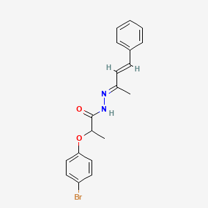 molecular formula C19H19BrN2O2 B3826544 2-(4-bromophenoxy)-N'-(1-methyl-3-phenyl-2-propen-1-ylidene)propanohydrazide 