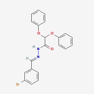 molecular formula C21H17BrN2O3 B3826549 N'-(3-bromobenzylidene)-2,2-diphenoxyacetohydrazide 