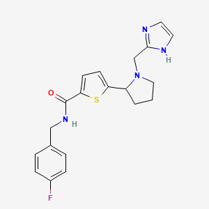 N-(4-fluorobenzyl)-5-[1-(1H-imidazol-2-ylmethyl)-2-pyrrolidinyl]-2-thiophenecarboxamide