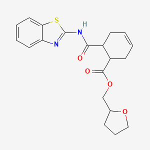 molecular formula C20H22N2O4S B3826570 tetrahydro-2-furanylmethyl 6-[(1,3-benzothiazol-2-ylamino)carbonyl]-3-cyclohexene-1-carboxylate 