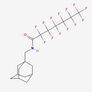 molecular formula C18H18F13NO B3826593 N-(1-adamantylmethyl)-2,2,3,3,4,4,5,5,6,6,7,7,7-tridecafluoroheptanamide 