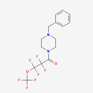 molecular formula C15H15F7N2O2 B3826600 1-benzyl-4-[2,2,3,3-tetrafluoro-3-(trifluoromethoxy)propanoyl]piperazine 