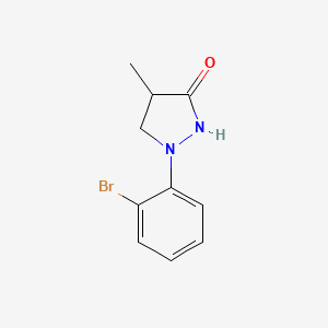 molecular formula C10H11BrN2O B3826608 1-(2-bromophenyl)-4-methyl-3-pyrazolidinone 