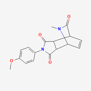 molecular formula C17H16N2O4 B3826618 4-(4-methoxyphenyl)-8-methyl-4,8-diazatricyclo[5.2.2.0~2,6~]undec-10-ene-3,5,9-trione 