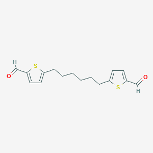 molecular formula C16H18O2S2 B3826629 5,5'-(1,6-hexanediyl)di(2-thiophenecarbaldehyde) 
