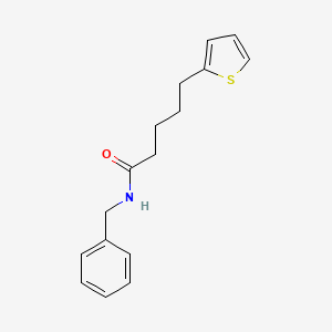 molecular formula C16H19NOS B3826653 N-benzyl-5-(2-thienyl)pentanamide 