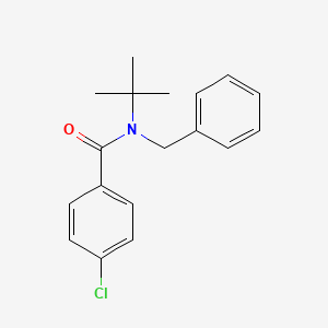 molecular formula C18H20ClNO B3826656 N-benzyl-N-(tert-butyl)-4-chlorobenzamide 