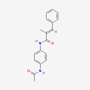molecular formula C18H18N2O2 B3826679 N-[4-(acetylamino)phenyl]-2-methyl-3-phenylacrylamide 