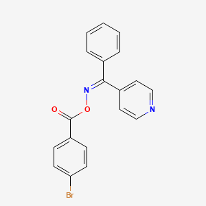 molecular formula C19H13BrN2O2 B3826687 phenyl(4-pyridinyl)methanone O-(4-bromobenzoyl)oxime 