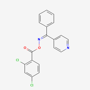 molecular formula C19H12Cl2N2O2 B3826693 phenyl(4-pyridinyl)methanone O-(2,4-dichlorobenzoyl)oxime 