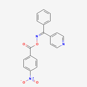 molecular formula C19H13N3O4 B3826696 phenyl(4-pyridinyl)methanone O-(4-nitrobenzoyl)oxime 