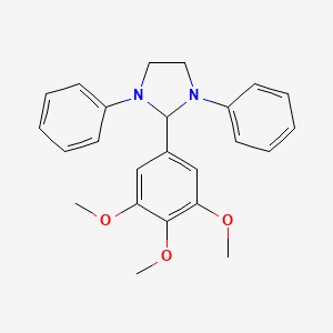 molecular formula C24H26N2O3 B3826698 1,3-diphenyl-2-(3,4,5-trimethoxyphenyl)imidazolidine 