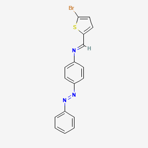 molecular formula C17H12BrN3S B3826704 N-[(5-bromo-2-thienyl)methylene]-4-(phenyldiazenyl)aniline 