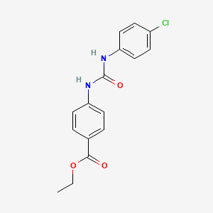 molecular formula C16H15ClN2O3 B3826727 ethyl 4-({[(4-chlorophenyl)amino]carbonyl}amino)benzoate 