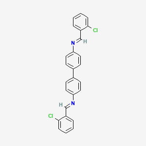 molecular formula C26H18Cl2N2 B3826742 (2-chlorobenzylidene){4'-[(2-chlorobenzylidene)amino]-4-biphenylyl}amine 