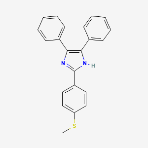 molecular formula C22H18N2S B3826744 2-[4-(methylthio)phenyl]-4,5-diphenyl-1H-imidazole 
