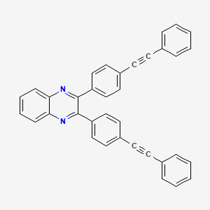 molecular formula C36H22N2 B3826755 2,3-bis[4-(phenylethynyl)phenyl]quinoxaline 