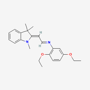 molecular formula C23H28N2O2 B3826756 (2,5-diethoxyphenyl)[2-(1,3,3-trimethyl-1,3-dihydro-2H-indol-2-ylidene)ethylidene]amine 