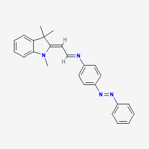 molecular formula C25H24N4 B3826762 4-(phenyldiazenyl)-N-[2-(1,3,3-trimethyl-1,3-dihydro-2H-indol-2-ylidene)ethylidene]aniline 