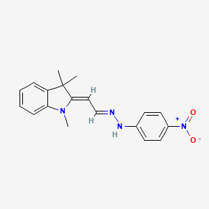 molecular formula C19H20N4O2 B3826768 (1,3,3-trimethyl-1,3-dihydro-2H-indol-2-ylidene)acetaldehyde (4-nitrophenyl)hydrazone 