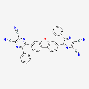 molecular formula C36H16N8O B3826775 5,5'-dibenzo[b,d]furan-3,7-diylbis(6-phenyl-2,3-pyrazinedicarbonitrile) 