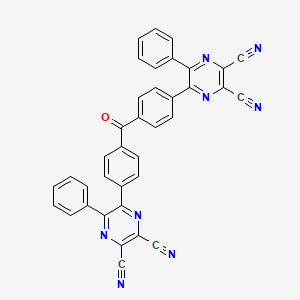 molecular formula C37H18N8O B3826783 5,5'-(carbonyldi-4,1-phenylene)bis(6-phenyl-2,3-pyrazinedicarbonitrile) 