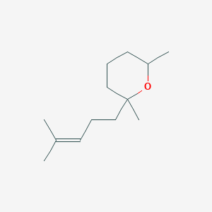 molecular formula C13H24O B3826792 2,6-dimethyl-2-(4-methyl-3-penten-1-yl)tetrahydro-2H-pyran 