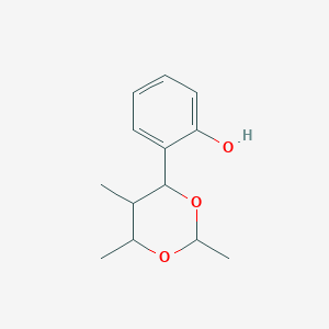 molecular formula C13H18O3 B3826798 2-(2,5,6-trimethyl-1,3-dioxan-4-yl)phenol 
