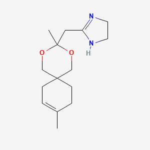 molecular formula C15H24N2O2 B3826799 2-[(3,9-dimethyl-2,4-dioxaspiro[5.5]undec-8-en-3-yl)methyl]-4,5-dihydro-1H-imidazole 