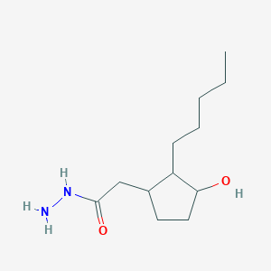 molecular formula C12H24N2O2 B3826809 2-(3-hydroxy-2-pentylcyclopentyl)acetohydrazide 