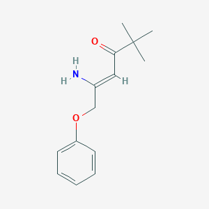 molecular formula C14H19NO2 B3826823 5-amino-2,2-dimethyl-6-phenoxy-4-hexen-3-one 