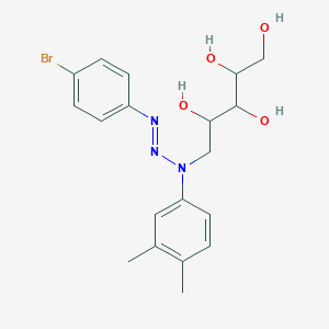 molecular formula C19H24BrN3O4 B3826860 1-[3-(4-bromophenyl)-1-(3,4-dimethylphenyl)-2-triazen-1-yl]-1-deoxypentitol 