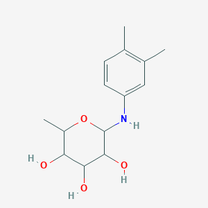 molecular formula C14H21NO4 B3826862 6-deoxy-N-(3,4-dimethylphenyl)hexopyranosylamine 