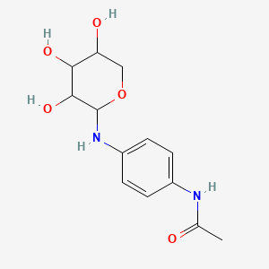 molecular formula C13H18N2O5 B3826864 N-[4-(acetylamino)phenyl]pentopyranosylamine 
