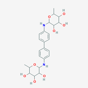 molecular formula C24H32N2O8 B3826867 2,2'-(4,4'-biphenyldiyldiimino)bis(6-methyltetrahydro-2H-pyran-3,4,5-triol) 