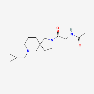 molecular formula C16H27N3O2 B3826888 N-{2-[7-(cyclopropylmethyl)-2,7-diazaspiro[4.5]dec-2-yl]-2-oxoethyl}acetamide 