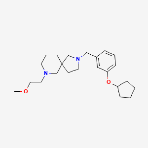 2-[3-(cyclopentyloxy)benzyl]-7-(2-methoxyethyl)-2,7-diazaspiro[4.5]decane